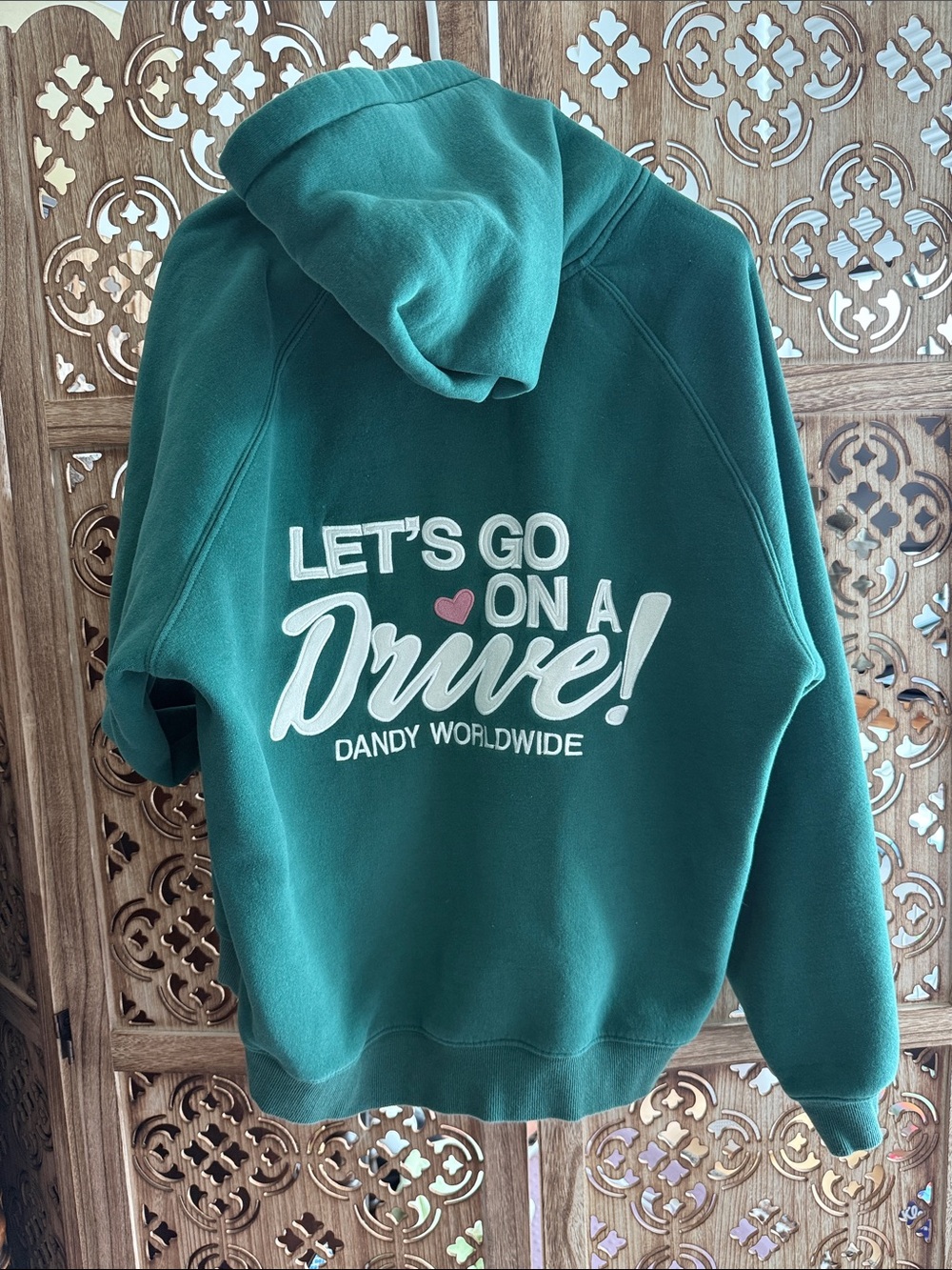 "Let's Go On A Drive!" Green Hoodie
